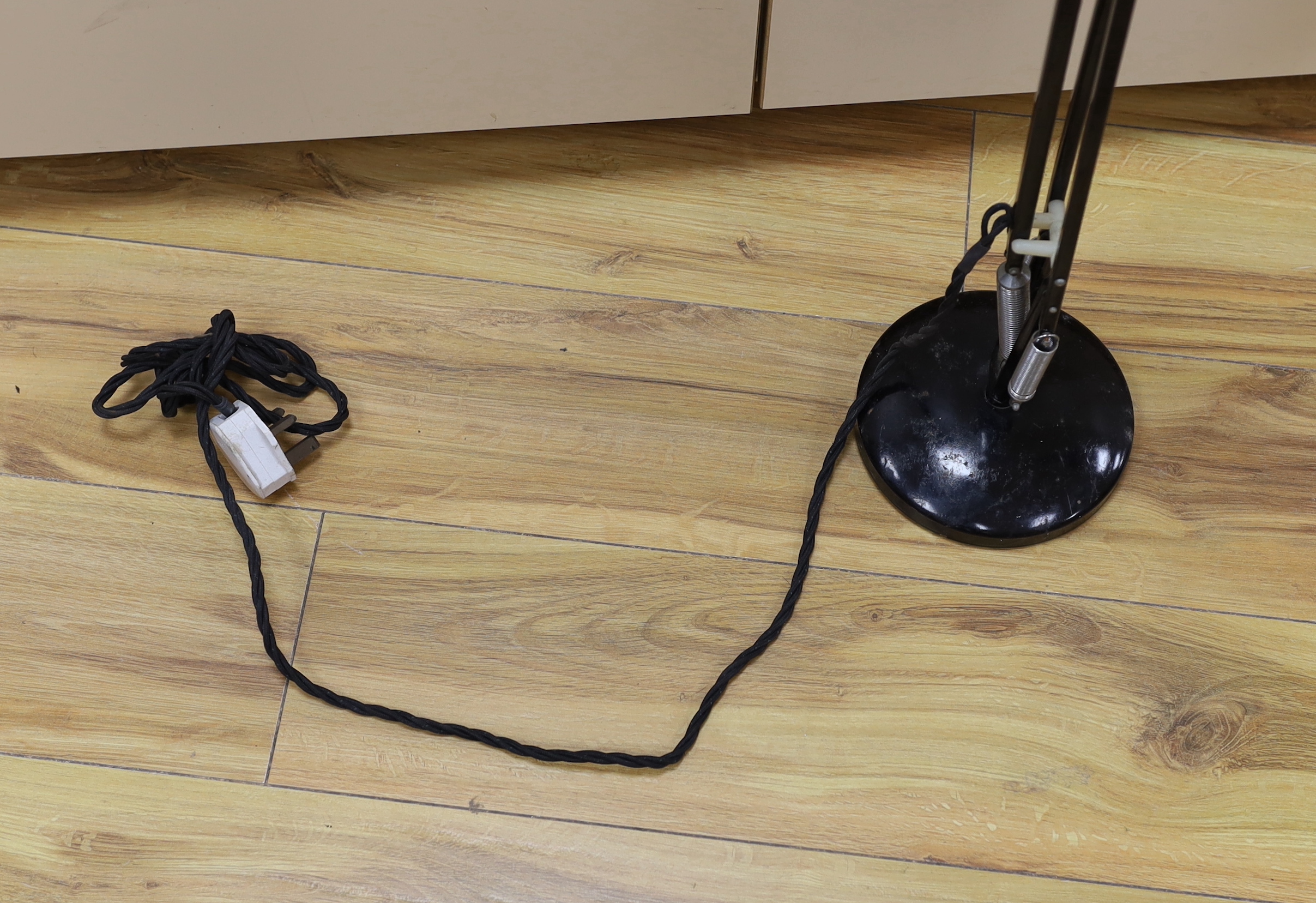 A Herbert Terry & Sons black anglepoise lamp